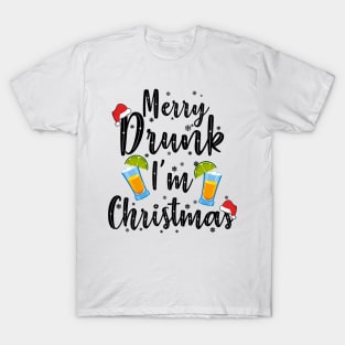 Tequila Christmas. Merry Drunk I'm Christmas. T-Shirt